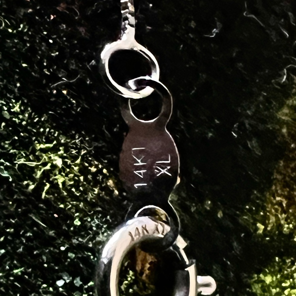 14K White Gold Box Chain Necklace 18” Tested 0.88g - Picture 6 of 7